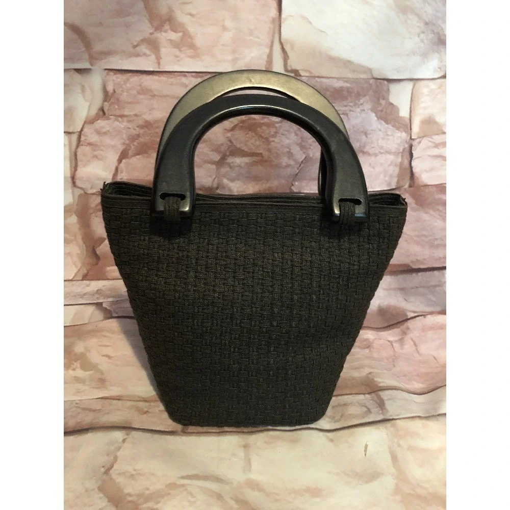 Talbot Women's Small Hand Bag Purse Woven  Lined‎ Brown